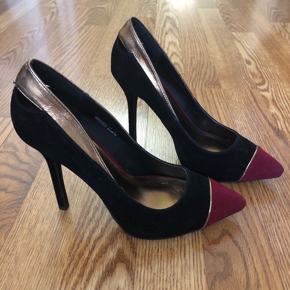 Anne Michelle Colorblock Heels - Picture 1 of 7